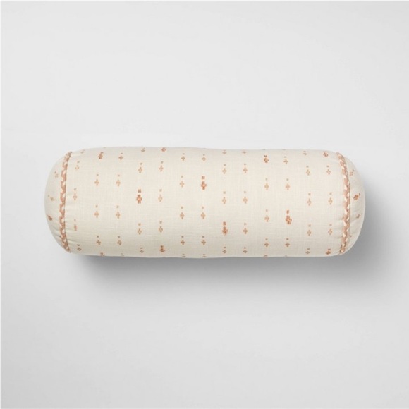 Bolster Geo Pattern Cream and Peach - Threshold™ designed with Studio McGee - Picture 1 of 4